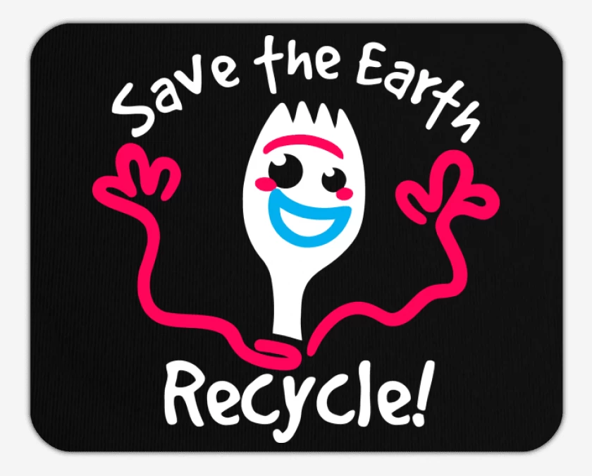Mousepad Negro de Recycle