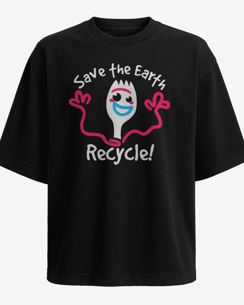 Polera Oversize Negro de Recycle