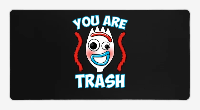Mouse pad Gamer Negro de You are trash