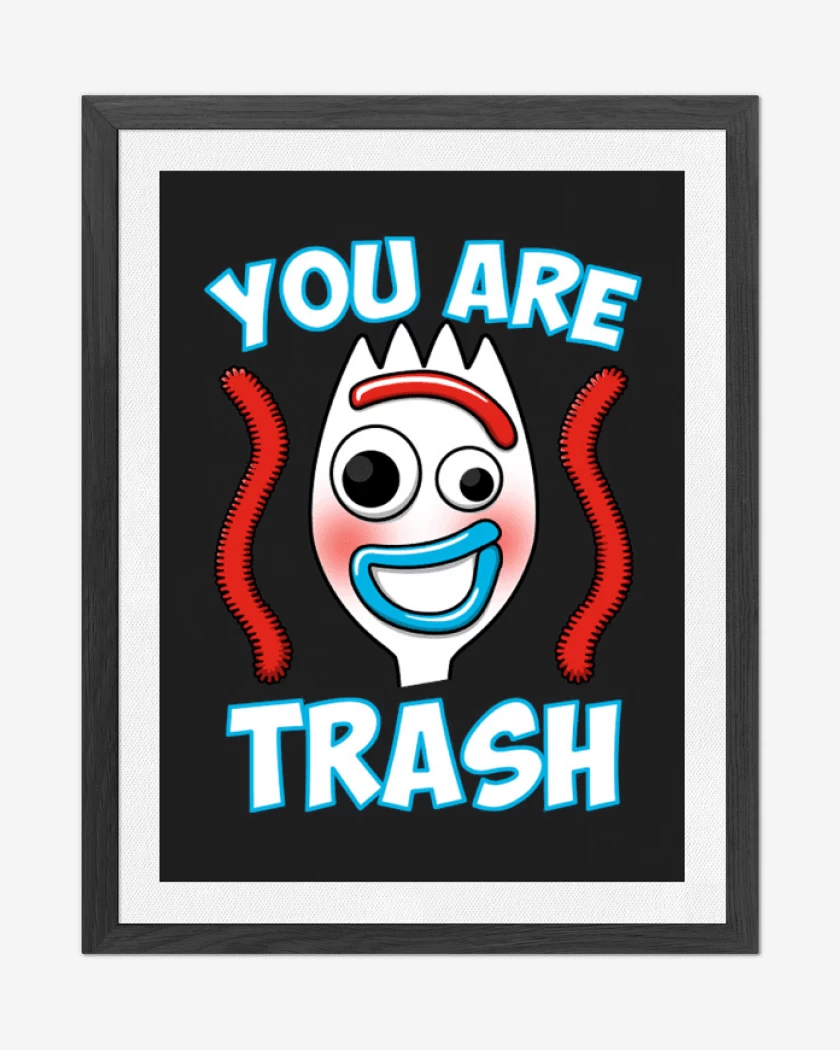 Cuadro decorativo Negro de You are trash