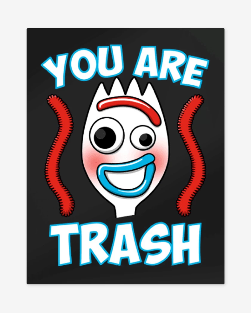 Print metalico Negro de You are trash