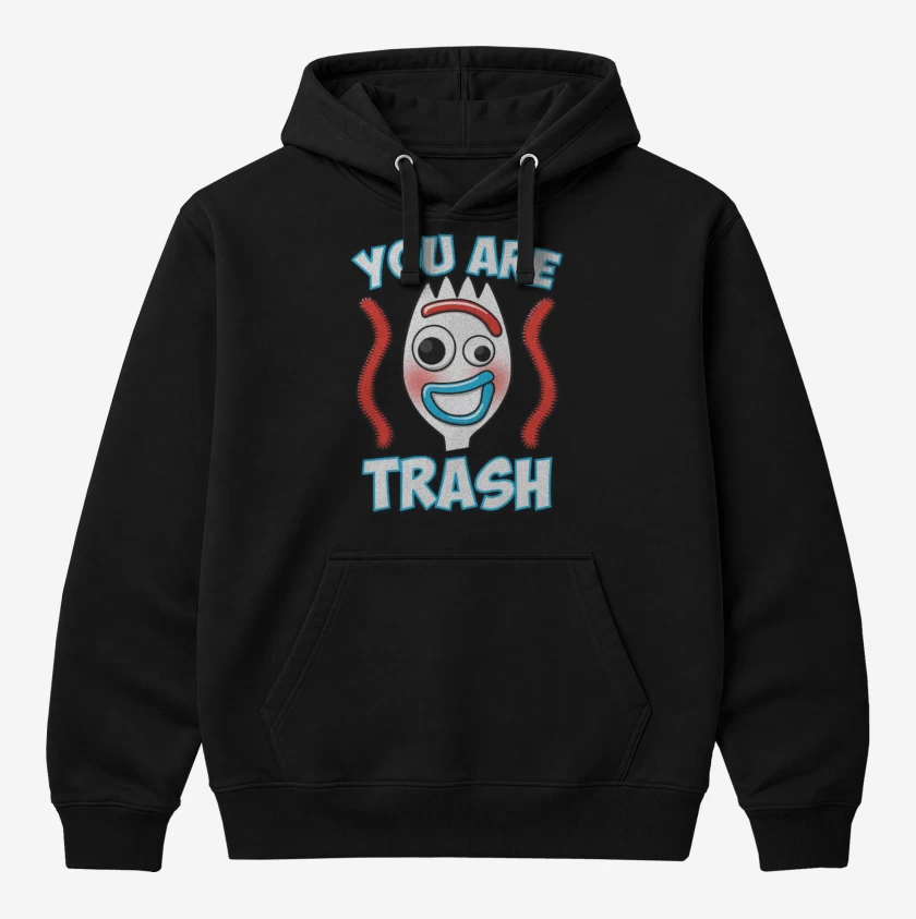 Polerón Canguro Negro de You are trash