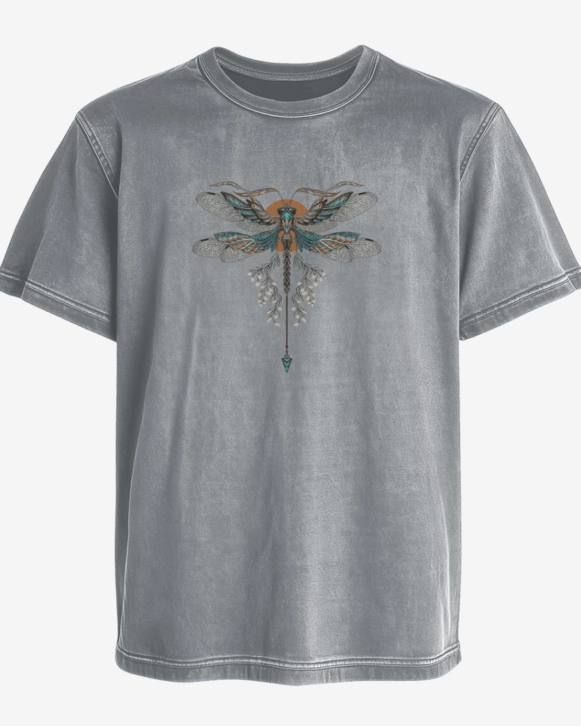 Polera desgastada Gris Melange de Lubelu 