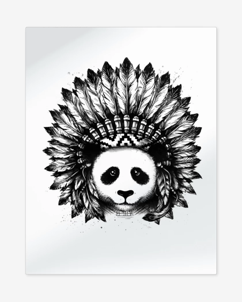 Print metalico Blanco de Indiopanda