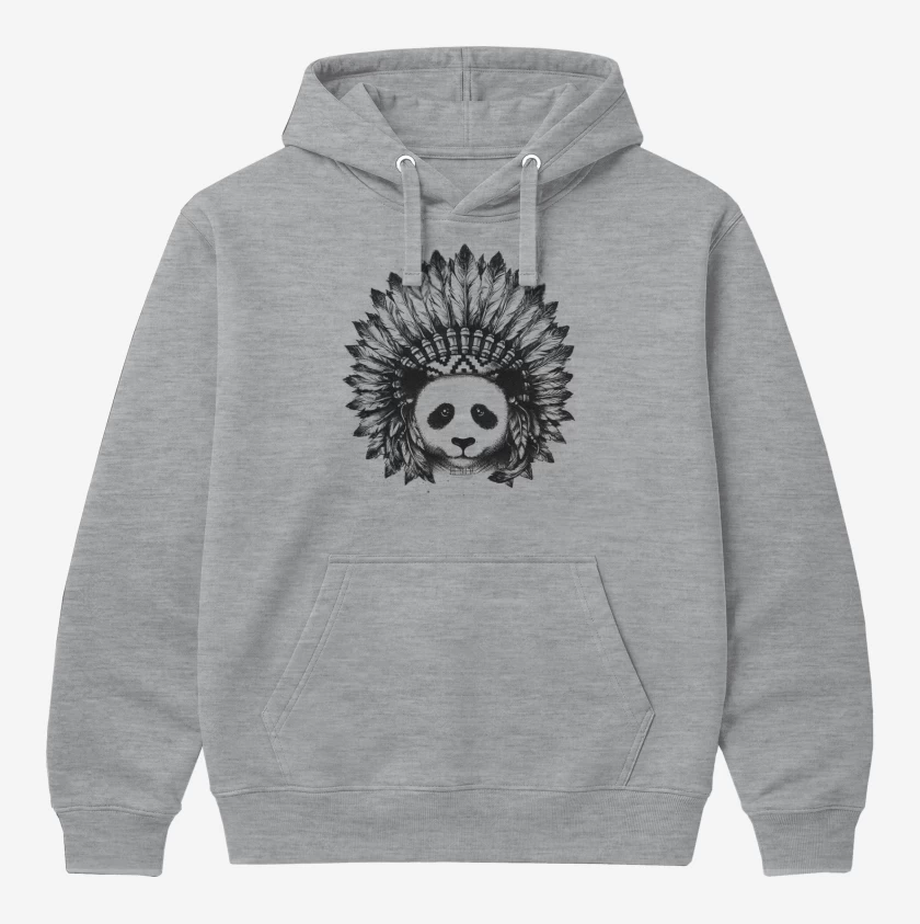 Polerón Canguro Gris Melange de Indiopanda