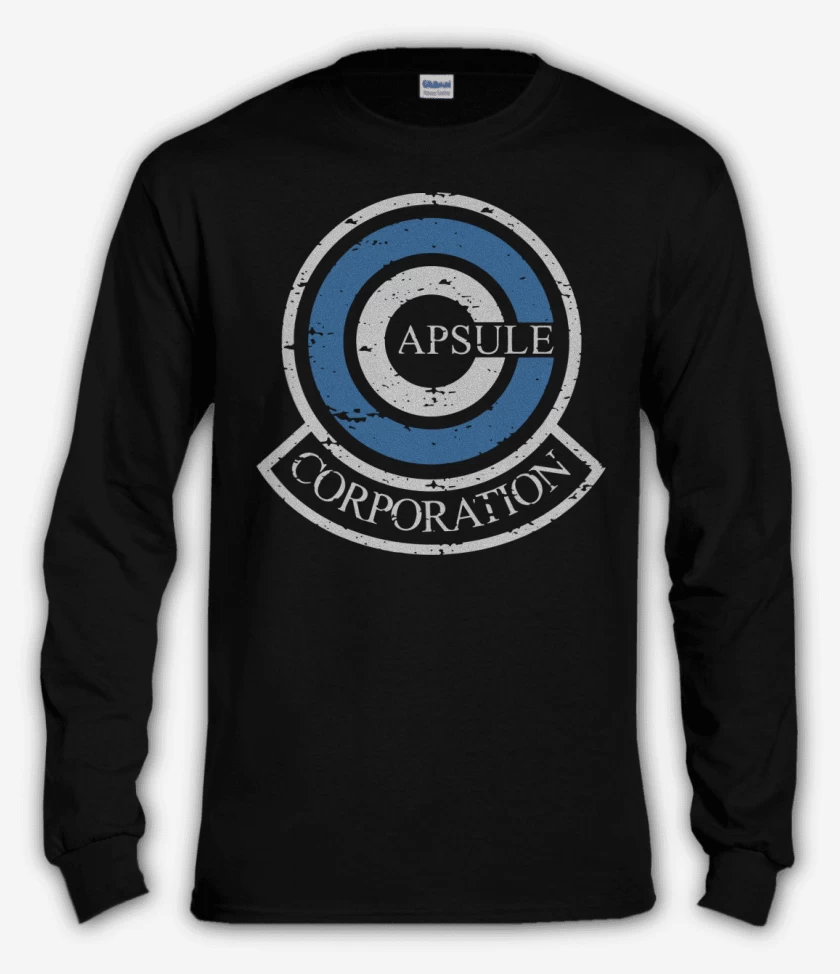 Polera manga larga Negro de Capsule Corporation