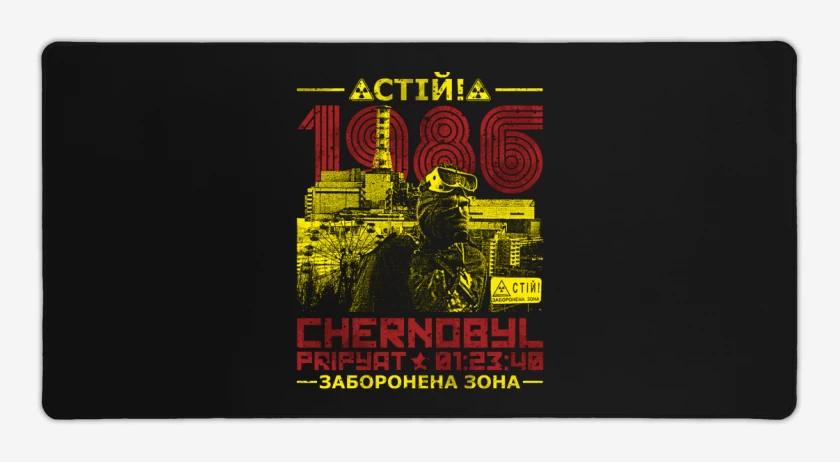 Mouse pad Gamer Negro de Chernobyl 86