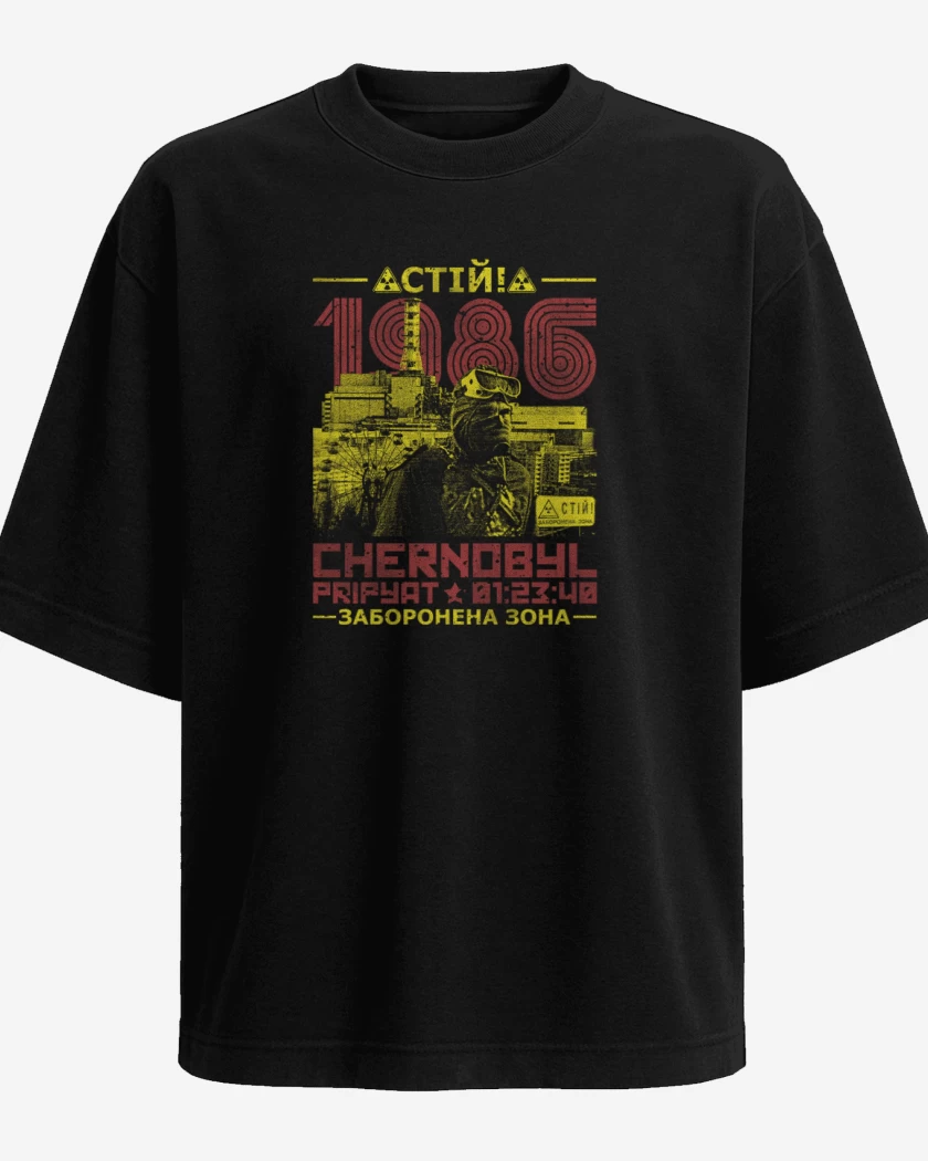 Polera Oversize Negro de Chernobyl 86