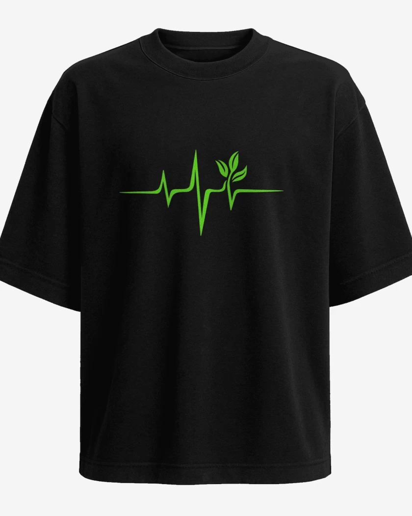 Polera Oversize Negro de Pulso planeta 