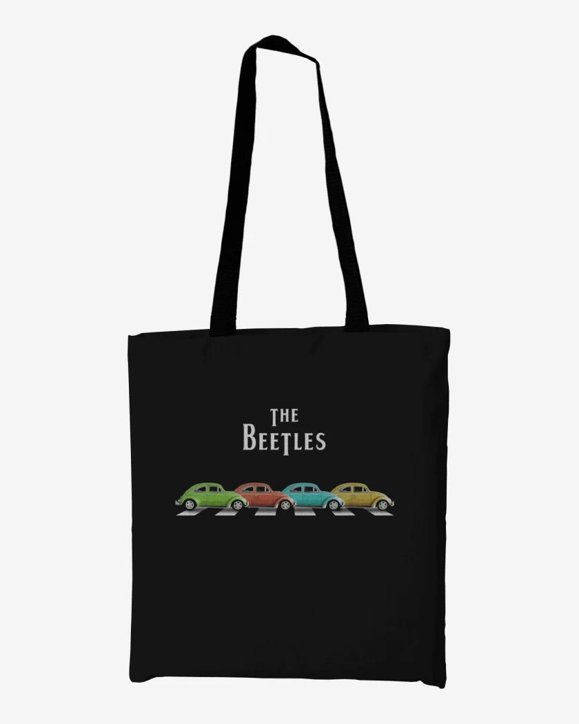 Totebag Negro de The Beetles 