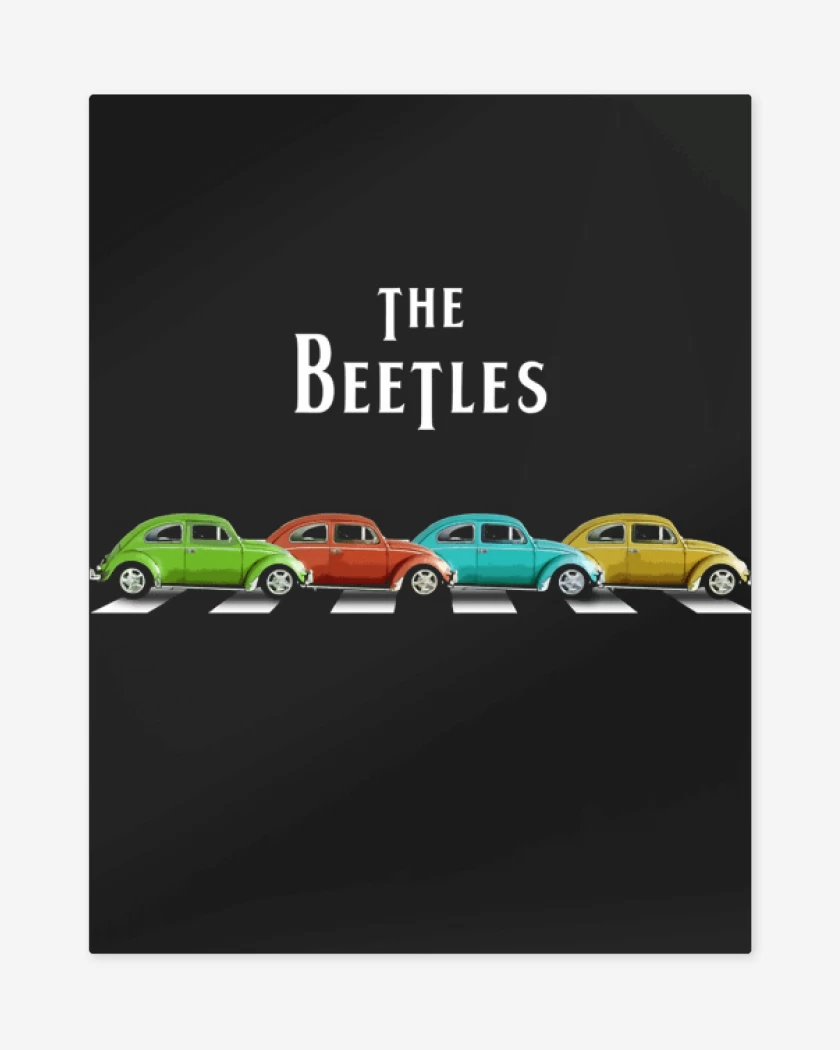 Print metalico Negro de The Beetles 