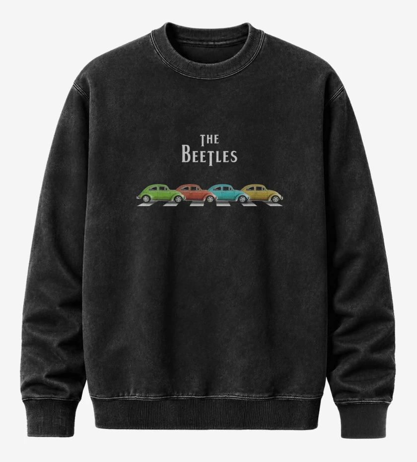 Poleron Polo Acid Wash Negro de The Beetles 