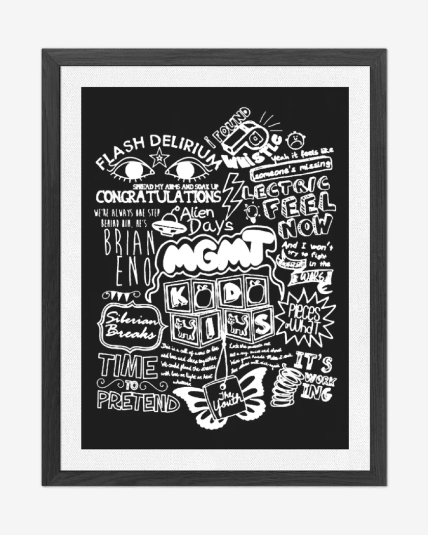 Cuadro decorativo Negro de MGMT