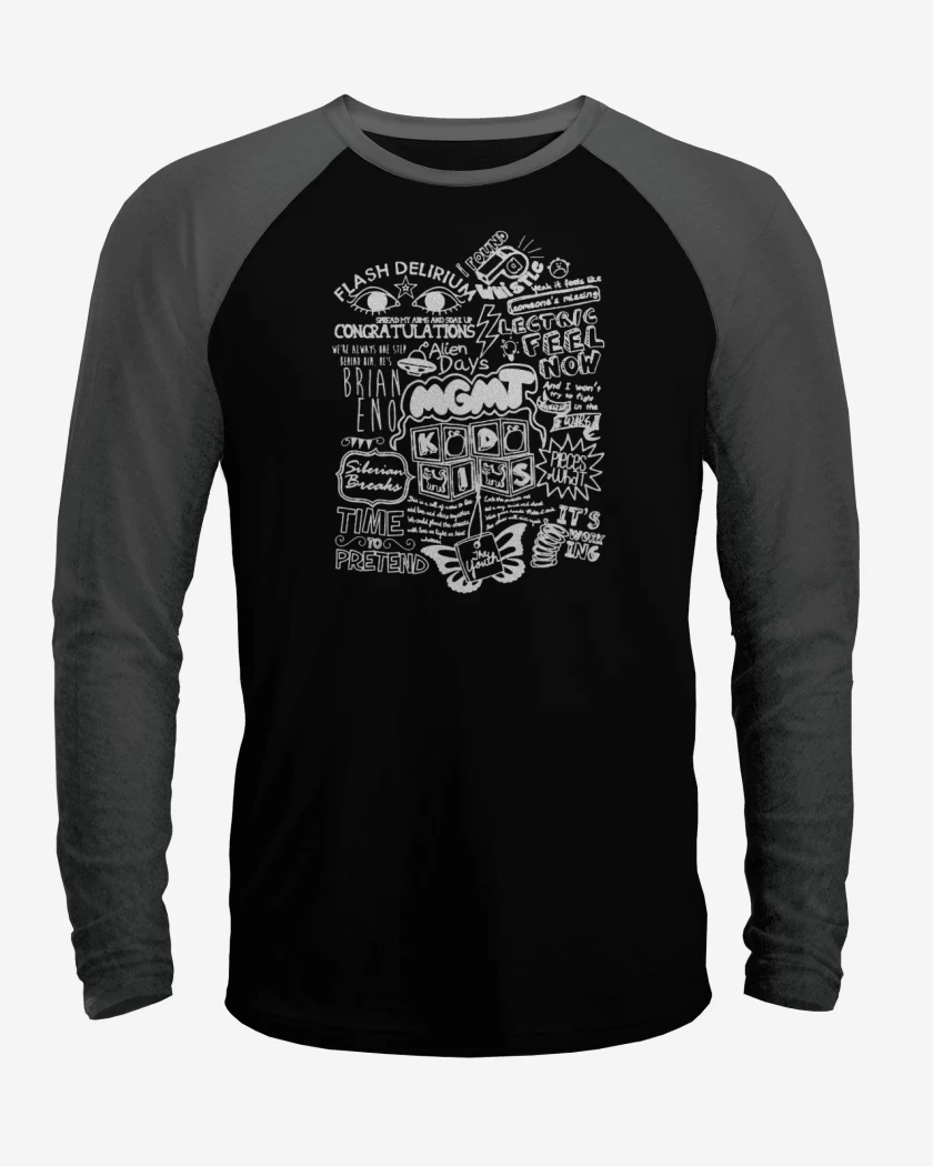 Polera Raglan Negro / Negro Heather de MGMT