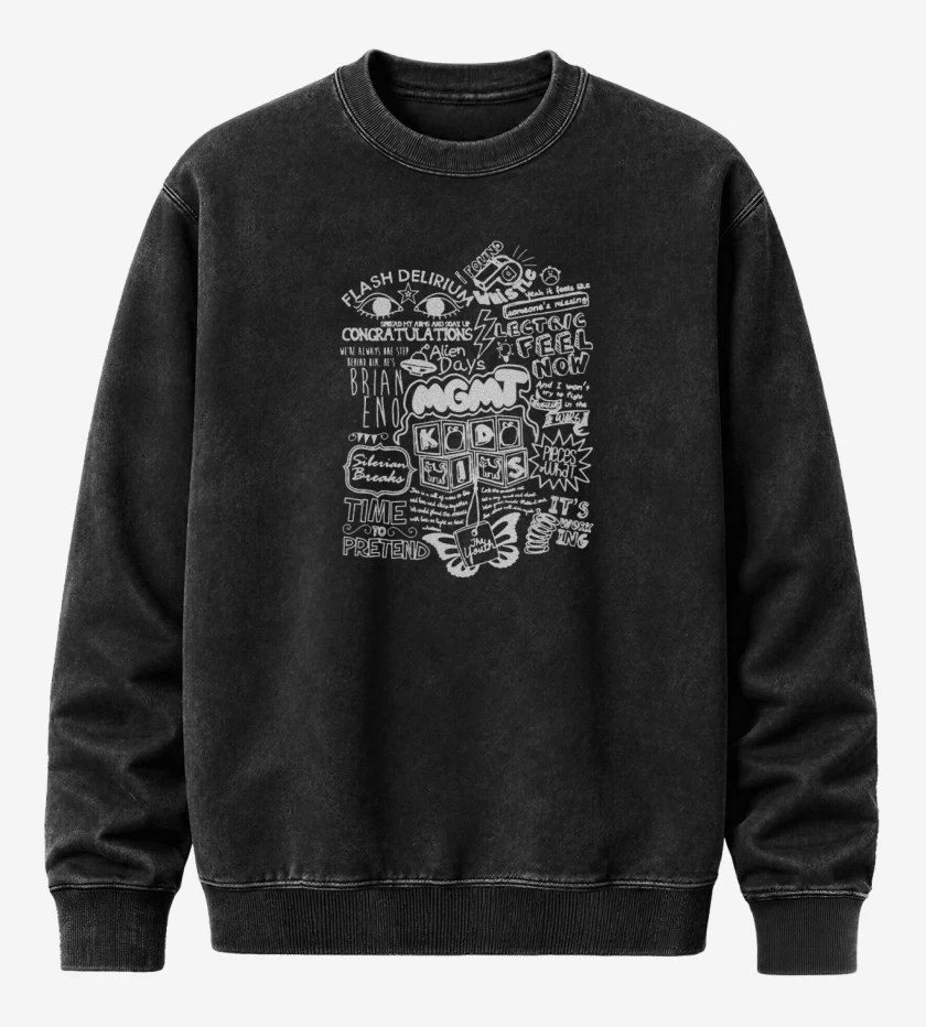 Poleron Polo Acid Wash Negro de MGMT