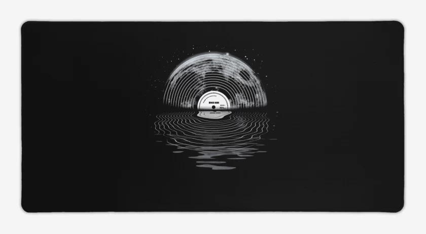 Mouse pad Gamer Negro de Moon Song