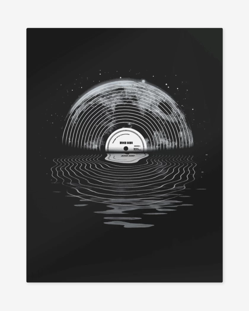 Print metalico Negro de Moon Song