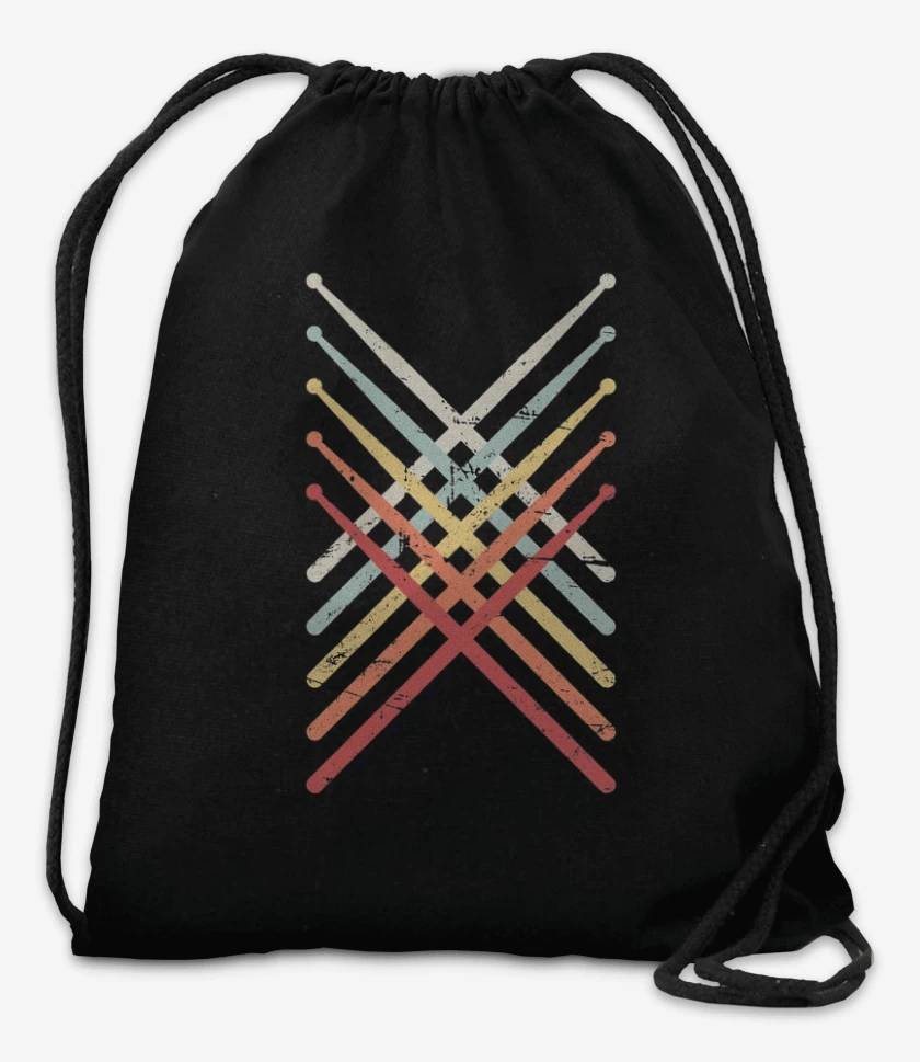 Mochila Negro de Baquetas colores
