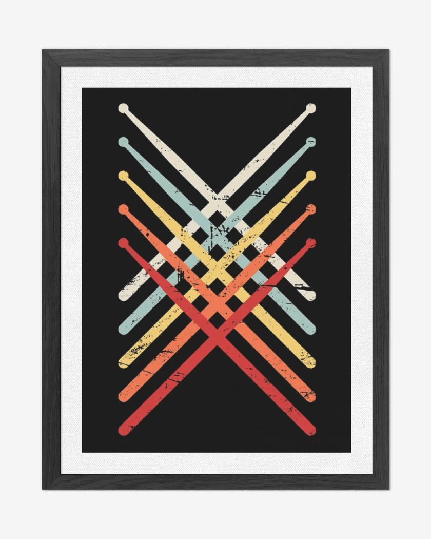 Cuadro decorativo Baquetas colores
