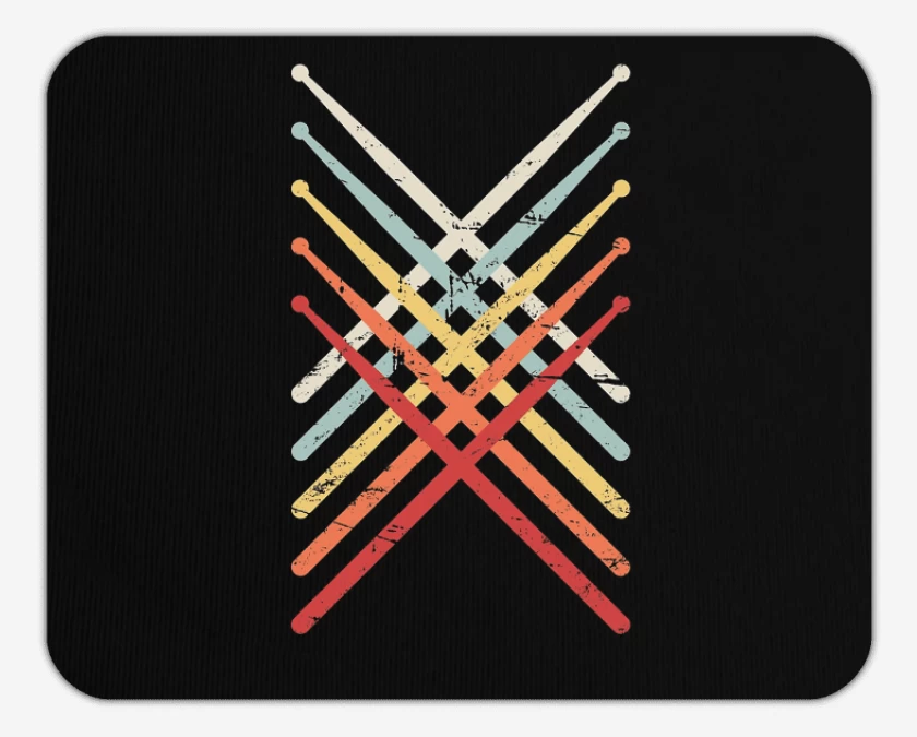 Mousepad Baquetas colores