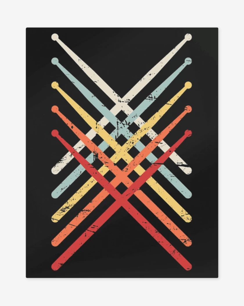 Print metalico Negro de Baquetas colores