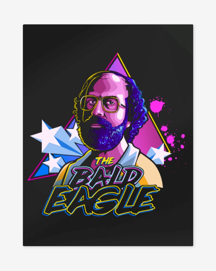 Print metalico Negro de Bald eagle