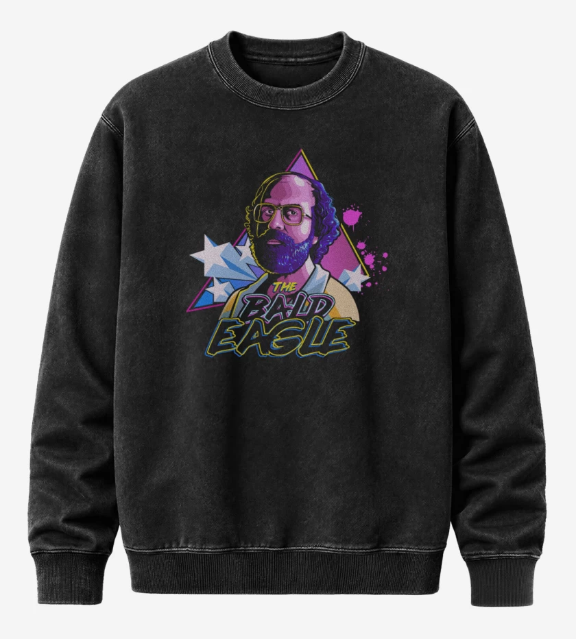 Poleron Polo Acid Wash Negro de Bald eagle