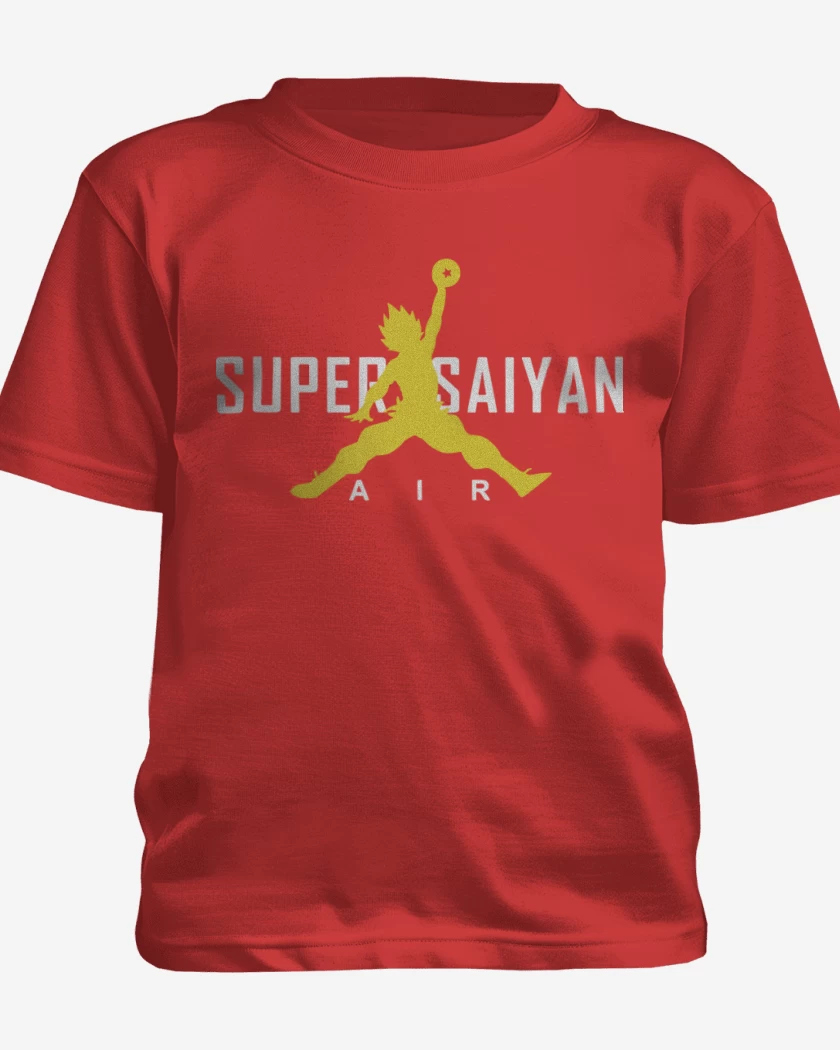 Polera de niño Rojo de Super Saiyan Air