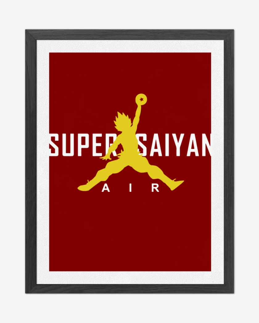 Cuadro decorativo Rojo de Super Saiyan Air