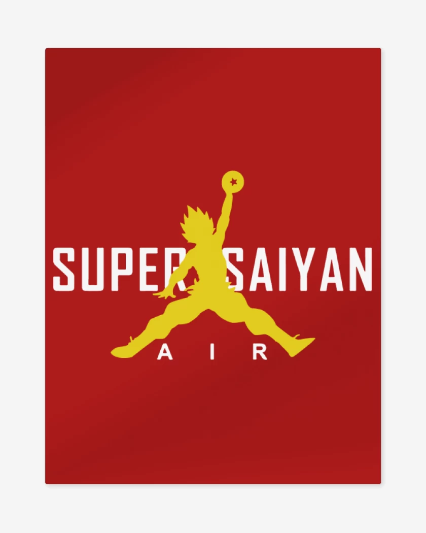Print metalico Rojo de Super Saiyan Air
