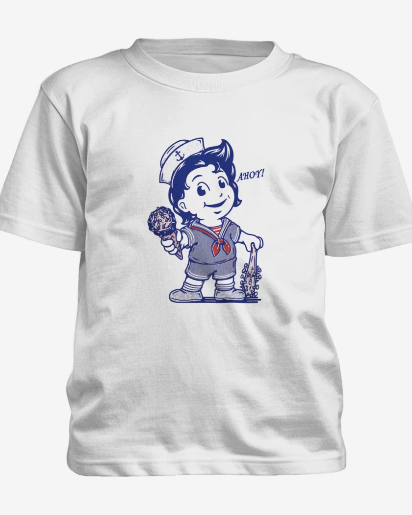 Polera de niño Blanco de Stevee ice cream