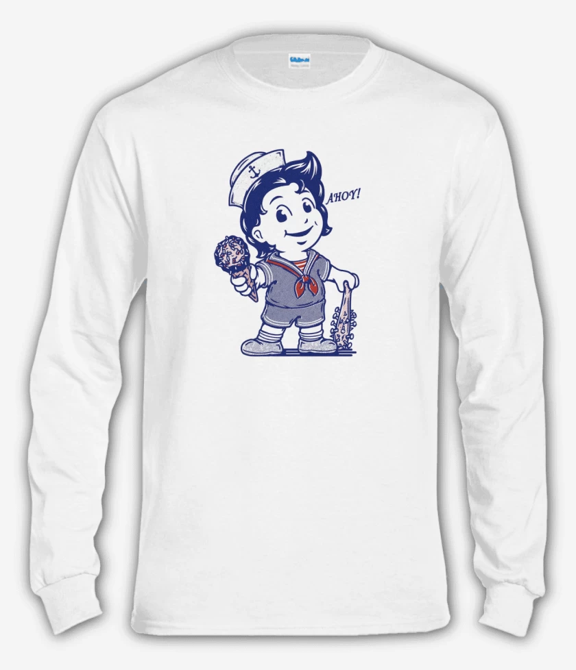 Polera manga larga Blanco de Stevee ice cream