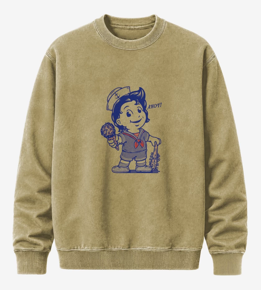 Poleron Polo Acid Wash Beige de Stevee ice cream