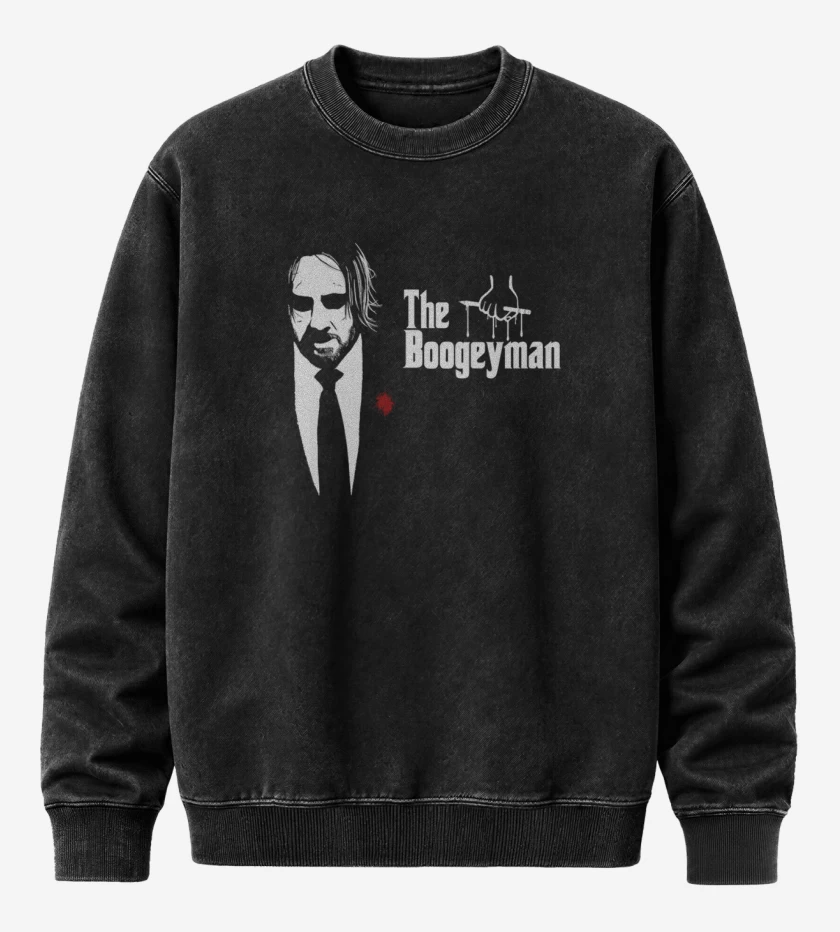 Poleron Polo Acid Wash Negro de The boogeyman