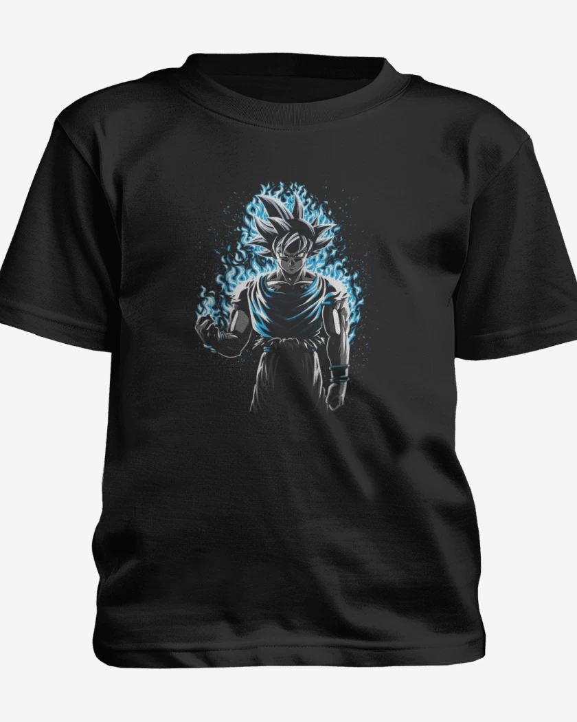 Polera de niño Negro de Goku ultra instinto
