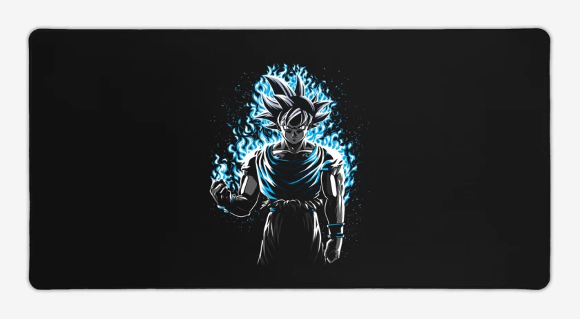 Mouse pad Gamer Negro de Goku ultra instinto