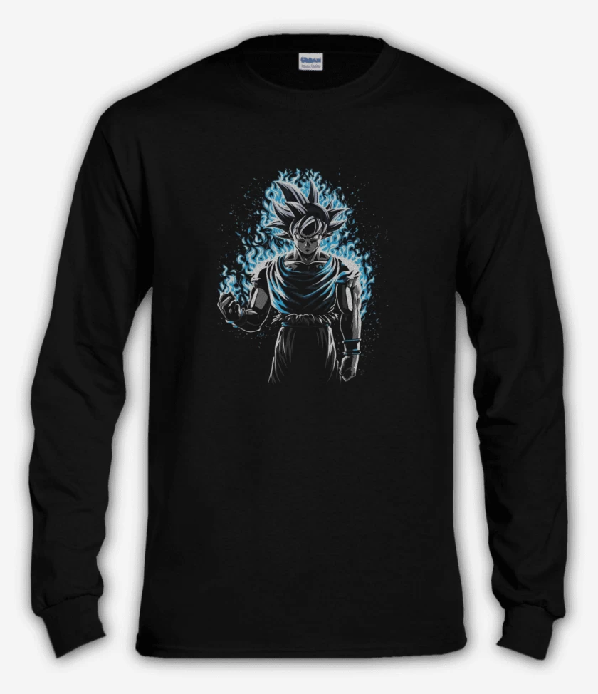 Polera manga larga Negro de Goku ultra instinto