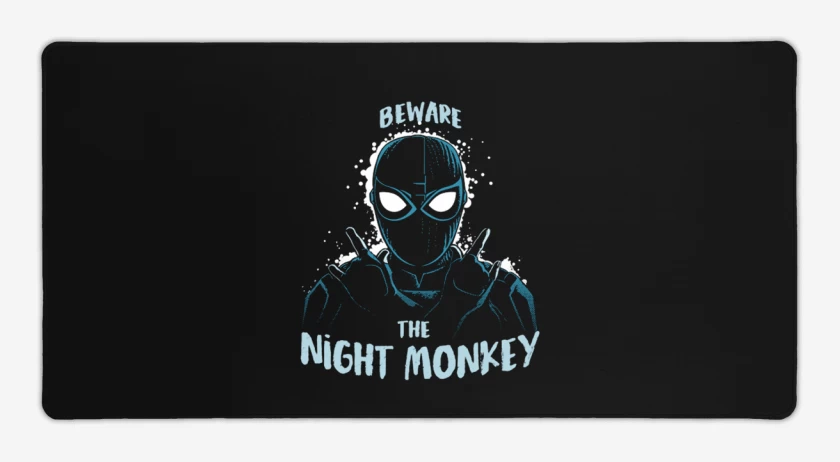 Mouse pad Gamer Negro de Spider monkey