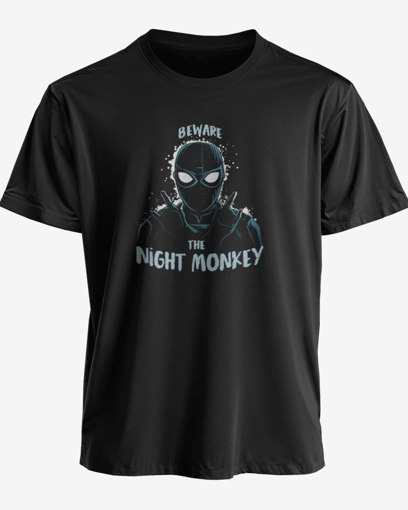 Polera premium Negro de Spider monkey
