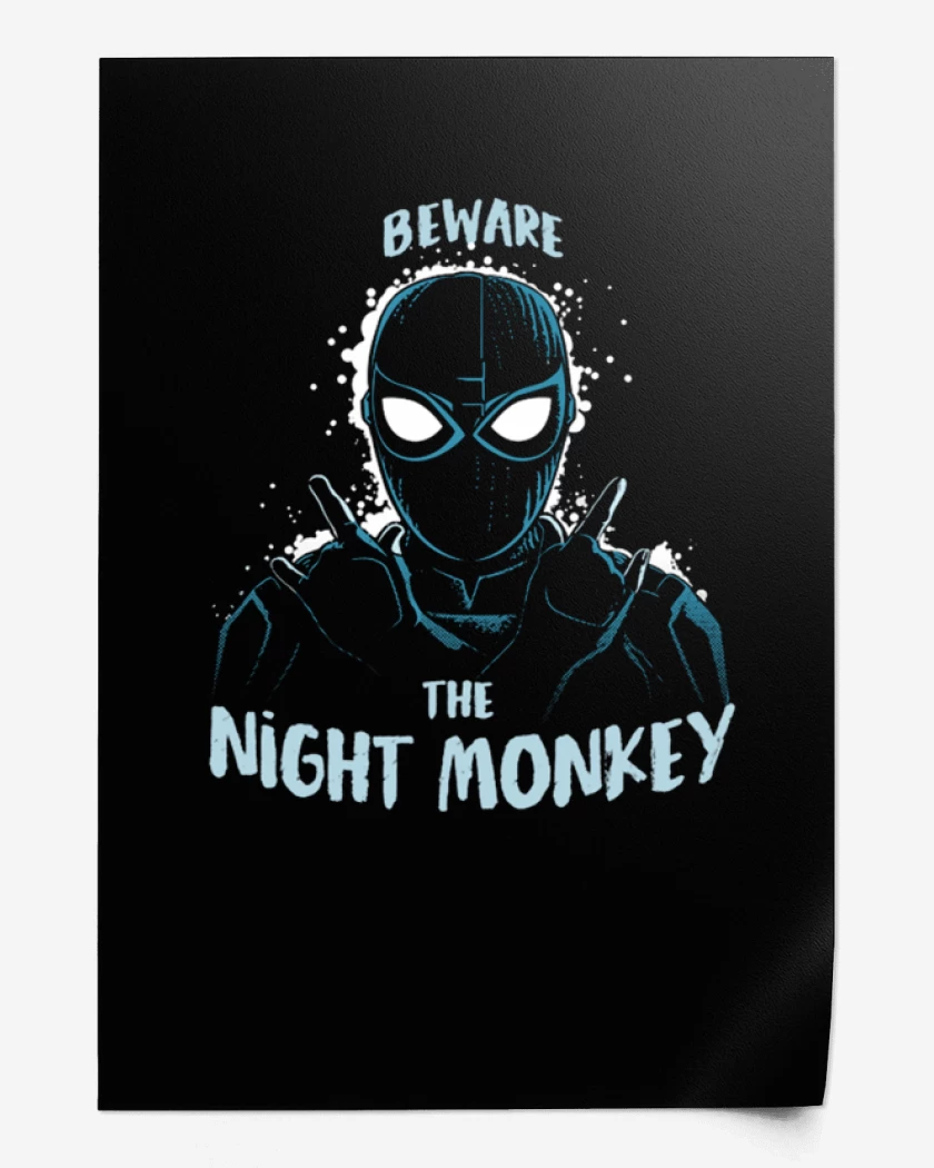 Print Negro de Spider monkey