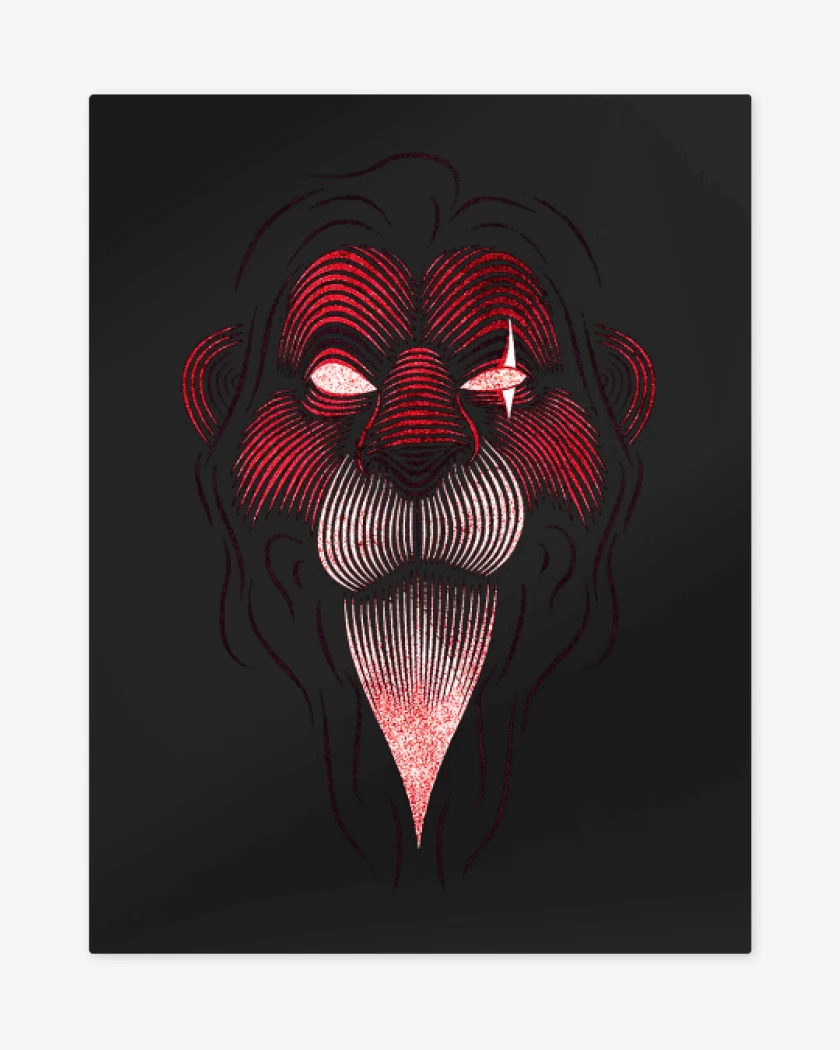 Print metalico Negro de Scar the boss