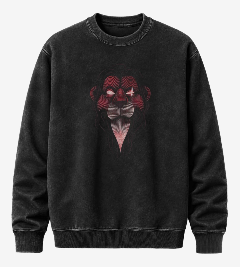 Poleron Polo Acid Wash Negro de Scar the boss