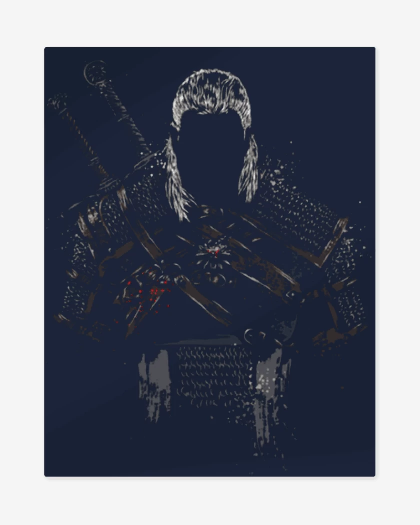 Print metalico Azul Marino de The Witcher