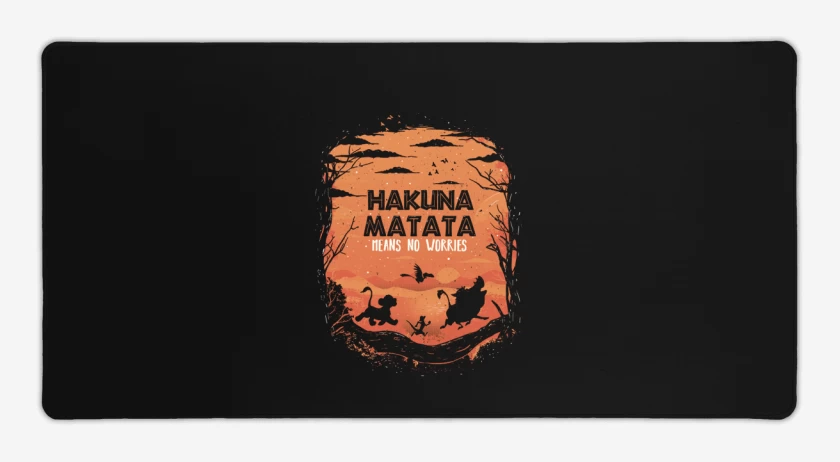 Mouse pad Gamer Negro de Hakuna matata 3