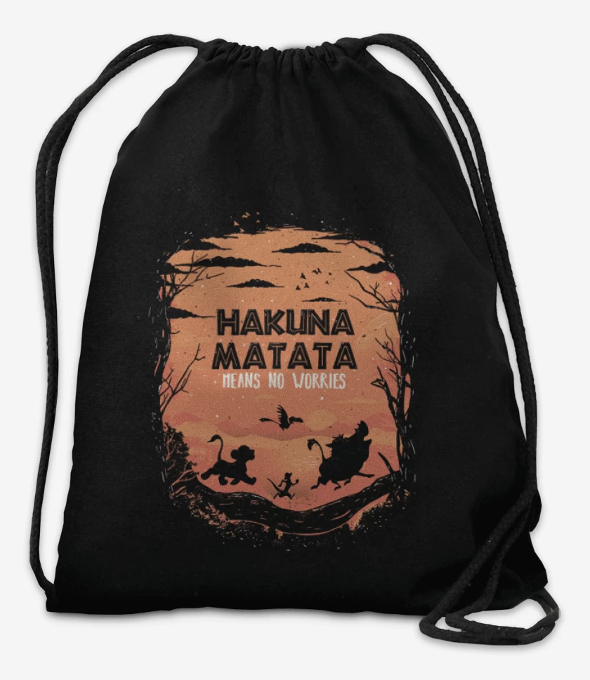 Mochila Negro de Hakuna matata 3