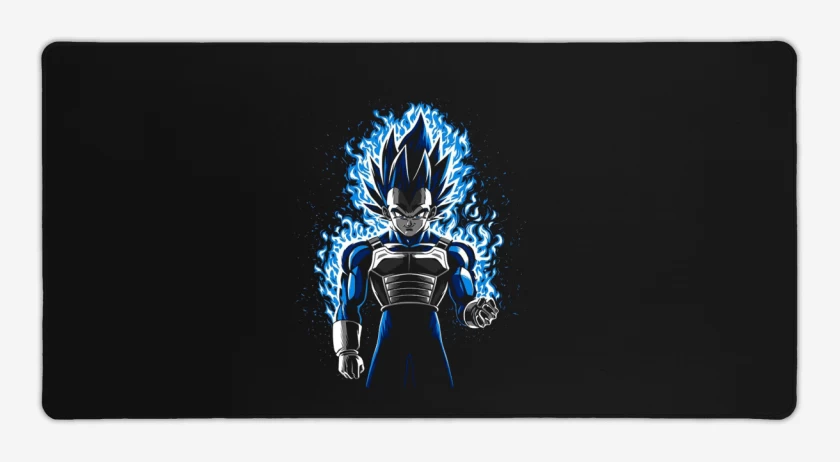 Mouse pad Gamer Negro de vegeta ultra instinto 