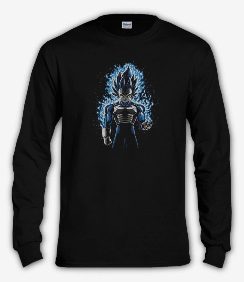 Polera manga larga Negro de vegeta ultra instinto 
