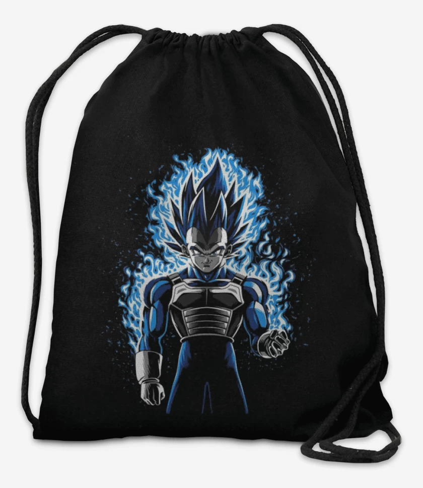 Mochila Negro de vegeta ultra instinto 
