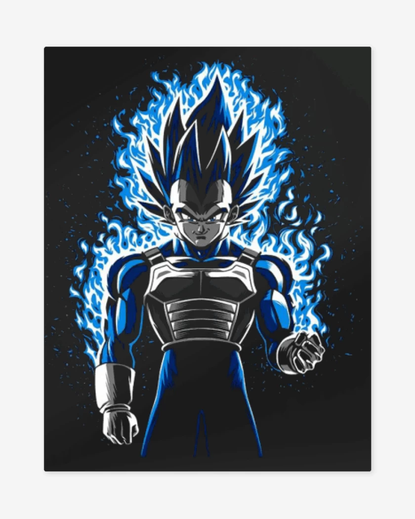 Print metalico Negro de vegeta ultra instinto 