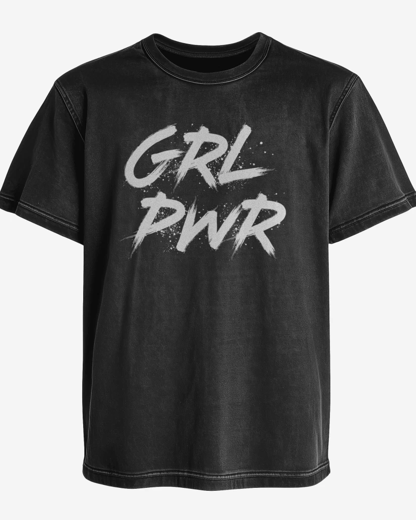 Polera desgastada Negro de GRL PWR
